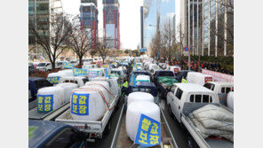 “카풀 저지법 만들라”, 택시기사들 국회앞 시위