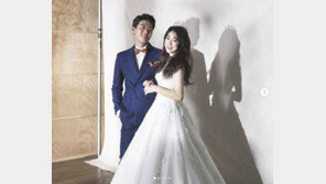 ‘혼전 임신·출산’ 허민-정인욱 부부, 12월 결혼식…‘꿀 뚝뚝’ 웨딩화보 