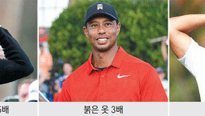 “우즈, 어떤 색 입을까” 베팅까지 등장