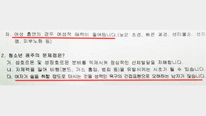 “女 흡연하면 매력감소·술 취하면 ‘성욕’ 간접표현” 고교 유인물 논란