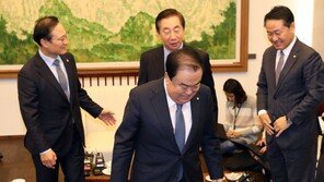 文의장-여야 원내대표, 오찬 회동…‘예산안 처리’ 협력키로