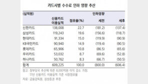 “연 8000억 수수료 인하…카드사 이익 축소 불가피”
