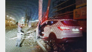 가로수 받은 뒤 차 두고 달아난 음주 운전자 집에서 ‘쿨쿨’