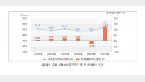 10월 소비경기지수 11% 상승…올해 가장 큰 증가폭