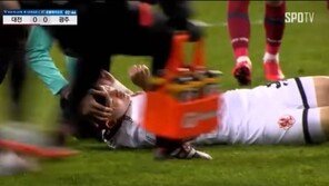 이승모 경기중 목 껶여 혼절, 김희곤 주심 전광석화 대처 덕 의식 회복