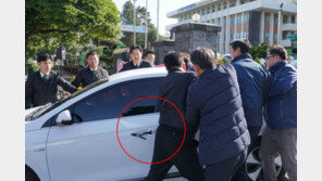 “원희룡, 공론조사 무시…누구 위한 지사냐” 반대측 반발에 차량 파손