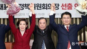 한국당 원내대표 나경원 선출… 복당파 견제한 친박 표 몰렸다