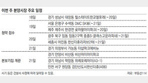 [부동산 캘린더]전국 6개 단지 청약접수… 본보기집 3곳 열어