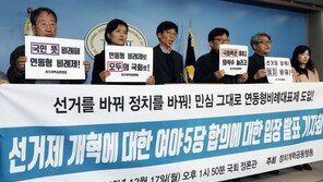 “연동형비례제 찬성 47.6% 반대 35.1%…의원수 확대엔 60.0%가 반대”