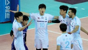 대한항공, 한국전력 꺾고 1위 탈환…기업은행도 1위