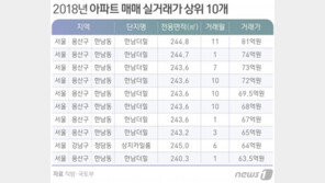 올해 최고가 거래 아파트는 ‘한남더힐’ 81억원…상위 10위권도 휩쓸어