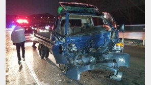 순천서 화물차끼리 추돌…뒤따르던 화물차 운전자 숨져