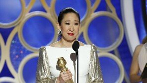 ‘한국계’ 산드라 오, 골든글로브 TV드라마 女주연상…“사랑해요” 한국어 소감