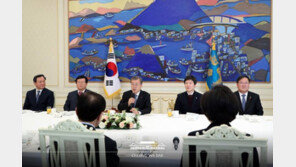 文대통령, 與원내대표단과 오찬…입법과제 실현 독려