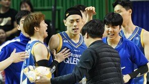 이관희, 1.1초 남기고 결승골…삼성, 감격의 시즌 첫 연승