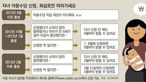 “만 6세 미만 아동수당 15일부터 신청하세요”