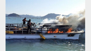 고흥 해상 선박화재 진화 완료…승선원 3명 모두 구조