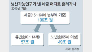 43세에 소득 정점뒤 58세부터 ‘적자 인생’