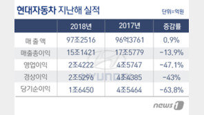 현대차, 영업익 악화에도 주가 ‘꿋꿋’…정의선 체제 효과