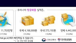 작년 항공여행객 1억1753만명…역대 최고