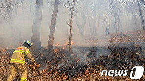 부산 기장군 문래봉서 산불…임야 2만㎡ 소실