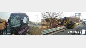 인천공항 제1여객터미널 인근서 버스·지게차 충돌…26명 중경상