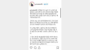 우디 표절 의심 프라임보이 “논란 더이상 확산되는 것 원치 않아”