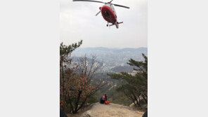 북한산 암벽 등반객 10m 추락…생명 지장 없어