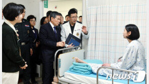 정경두 국방, 국군수도병원 위문…“외상센터 건립 차질 없도록”
