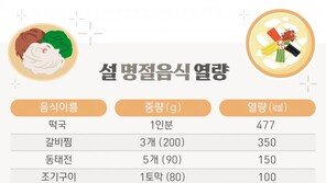 설음식 한끼 배불리 먹으면 1500㎉…떡국은 ‘나트륨폭탄’