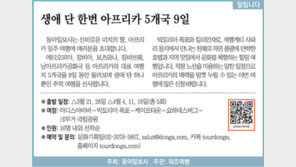 [알립니다]생애 단 한번 아프리카 5개국 9일