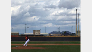 키움 ‘청백전’에 등장한 선발투수 허민 이사회 의장
