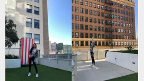 손나은, 운동으로 다져진 ‘늘씬+탄탄 복근’