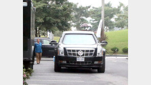 트럼프 전용차 ‘캐딜락원’ 2대 하노이 도착…JW메리어트 호텔 주차