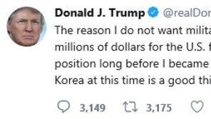 트럼프 “韓과 군사훈련 원치 않는 것은 수억 달러 아끼기 위한 것”