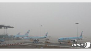 미세먼지에 짙은 안개까지…항공기·선박 운항 차질