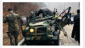 철원 군인 사망…군용 지프, 화물차 충돌 여파 2명 숨져