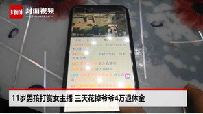 인터넷방송 女에 홀딱 빠진 11세 소년, 할아버지 퇴직금을 홀라당…