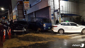 ‘사거리 충돌사고’ 승용차·1톤트럭, 알고보니 둘다 음주운전