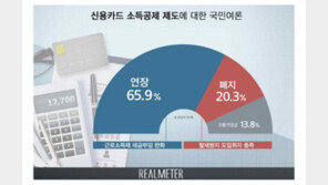 리얼미터 “국민 66%, 신용카드 소득공제 연장해야” 