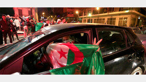 알제리 대통령 “5선 포기”… 환호하는 시민들