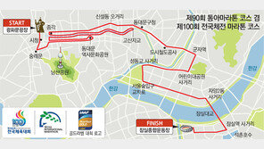100회 전국체전, 동아마라톤 코스 뛴다