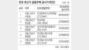 서초 ‘트라움하우스 5차’ 69억… 14년째 1위