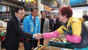 통영서 맞붙은 이해찬·황교안…“강한 여당”vs“정권 심판”