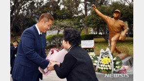 ‘선수협 신임회장’ 이대호, 최동원 母와 의미있는 만남