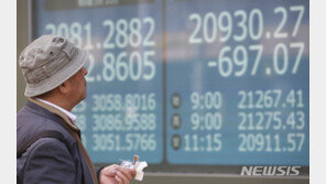 아시아 주요증시, 美경기침체 우려에 일제히 급락