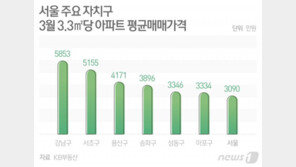 3.3㎡당 3346만원 성동, 마포 제치고 ‘서울 집값 빅5’ 진입