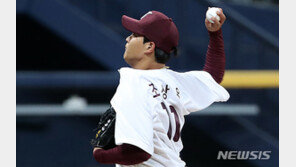 키움 조상우, 총알 던지는 사나이…시속 156㎞ 직구