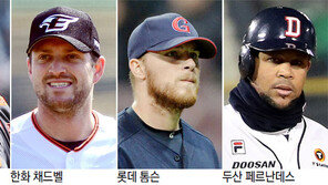 한화 “꽉 찬 원투펀치” 삼성 “속 빈 원투펀치”