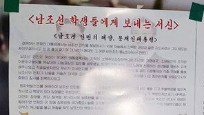 대학가에 ‘김정은 서신’ 형태 정부비판 대자보